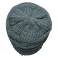 thumbnail image 3 of Thick Knit Soft Stretch Beanie Cap - Melange Grey, 3 of 3