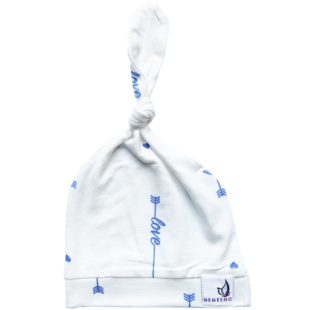 MEMEENO Newborn Top Knot Hat Cap For Baby - Love Him