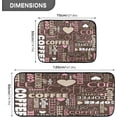 thumbnail image 2 of SKYSONIC I Love Coffee Pattern Kitchen Rugs Set of 2, Pink Heart Floor Runner Area Rug Washable Carpet Mat Perfect for Living Room Bedroom Entryway, 2 of 7