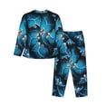 thumbnail image 2 of Kll Agave Cactu Print Women'S Long Sleeve Pajamas With Pants Sleepwear Loungewear 2 Set-Small, 2 of 9