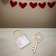 thumbnail image 1 of BELOVING Couple Key Necklace Pendant Set Heart Shaped Key Stylish Flintlock for Boyfriend white, 1 of 10