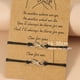 thumbnail image 2 of Pulsera infinita ajustable trenzada en cera simple, 2 of 5