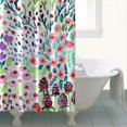 thumbnail image 4 of Pioneer Flower Floral Print Pattern Shower Curtain 84"x72" ,Bathroom Decorative Shower Curtains Set with 12 Hooks,Modern Waterproof Washable Shower Curtain, 4 of 6