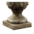 thumbnail image 6 of HomeStock Renaissance Refinement Weathered Brown Finish, MgO Artichoke Decorative Finial Statue With Scroll Design in Base, 1 Ft. Tall with Pedestal, Entryway Decorative Accent, 6 of 6