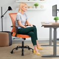 thumbnail image 2 of Mesh Office Chairs with Wheels, Home Offices Desk Chairs Comfy, Computer Chair, Rolling Chair, Adjustable Chair, Suitable for Office,Home, Bedroom, Study, Orange, 2 of 7