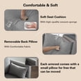 thumbnail image 6 of Modular Loveseat with Storage Chaise Sectional Sofa for Small Spaces with USB Charging Station Ports for Small Space Storage Seat L-Shaped Modern Fabric 2 Pillows, 6 of 9