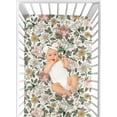 thumbnail image 3 of Sweet Jojo Designs Vintage Floral Pink Green and Yellow Fitted Crib Sheet, 3 of 6