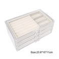 thumbnail image 2 of Jewelry Organizer Divided Box Large Capacity Jewelry Boxes for Necklace Stud Earrings Ring, 2 of 2