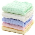 thumbnail image 2 of 5PCS Baby Washcloths, Super Absorbent Natural Cotton Baby Wipes, Soft Newborn Face Towel and Washcloth for Sensitive Skin, Newborn Essentials for Boys and Girls, 2 of 8