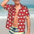 thumbnail image 5 of Lsque Cute Baseball pattern Hawaiian Shirt for Men, Unisex Summer Beach Casual Short Sleeve Button Down Shirts-Large, 5 of 9