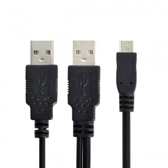 Chenyang CY USB 2.0 Two Male to Micro USB 5Pin Male Y Cable 80cm for external Hard Disk Drive Cable