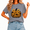1-grey, variant on Cozymy Halloween Pumpkin Web Trendy Bow Print Tops for Women Crew Neck Short Sleeve Spooky Season Outfit