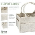 thumbnail image 6 of Parker Baby Co. Felt Diaper Caddy - Large Nursery Organizer with Removable Dividers - Gray, 6 of 8