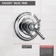 thumbnail image 3 of Delta Faucet Cassidy 17 Série Double Fonction Douche Poignée Valve Garniture Kit, Chromé T17097 (Vanne Non Inclus), 3 of 4