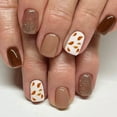 thumbnail image 5 of Press On Tips Brown Tone Leaf Designs Fake Nails Easy Application Reusable Artificial Tips For Quick Nails Styles, 5 of 9