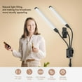 thumbnail image 4 of Double Arms LED Fill Light, Foldable Stick Fill Light With 3200K To 5600K Dimmable Lighting Modes, Gooseneck Table Stand, Flexible Phone Holder For Video Photography, 4 of 8