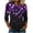 #330-Purple, variant on Warop Women's 3/4 Sleeve Tunic Tops Casual Trendy Printed Round Neck Blouses Fit Pullover T Shirts