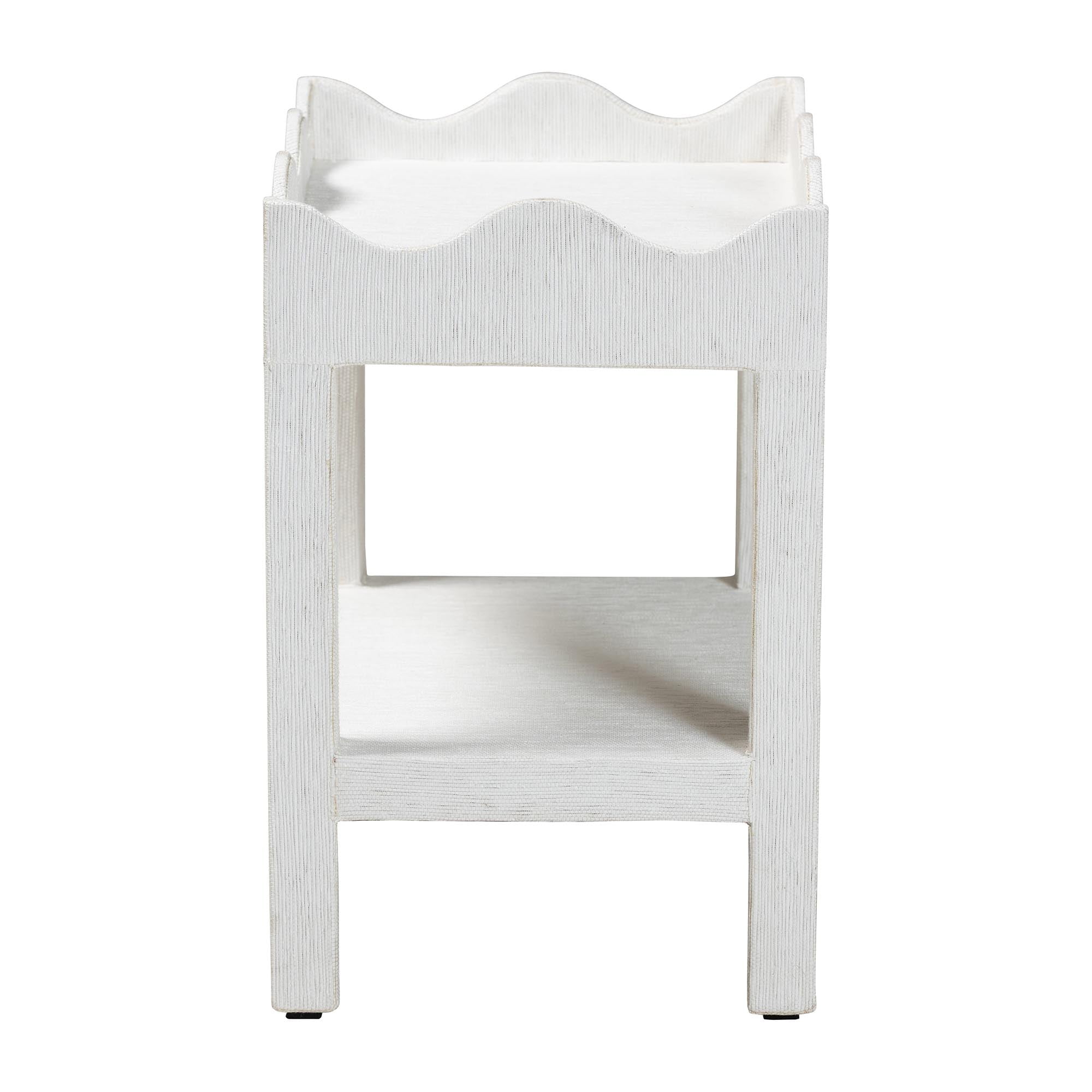 bali & pari Sebastian Boho End Table, White