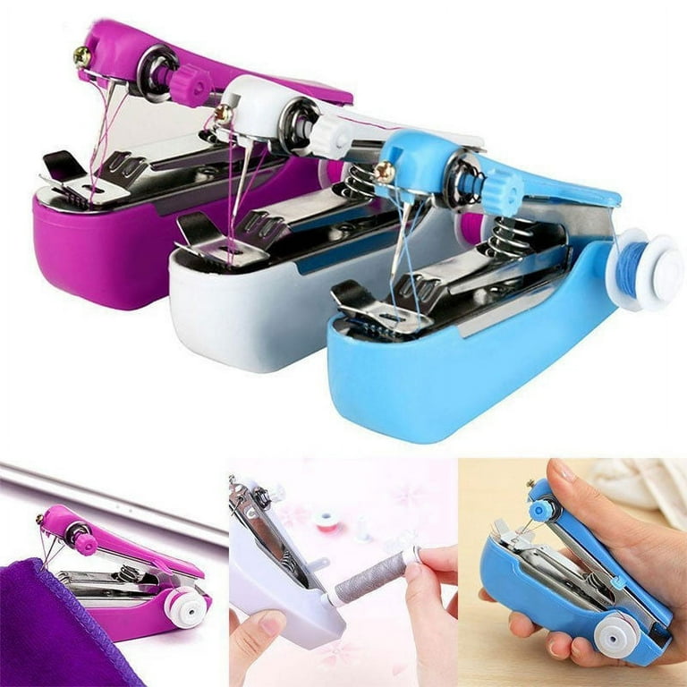Handheld Sewing Machine Portable, Xereizo Mini Sewing Machine for Quick  Stitching Pocket-Sized Hand Held Sewing Device for Home, and Travel DIY