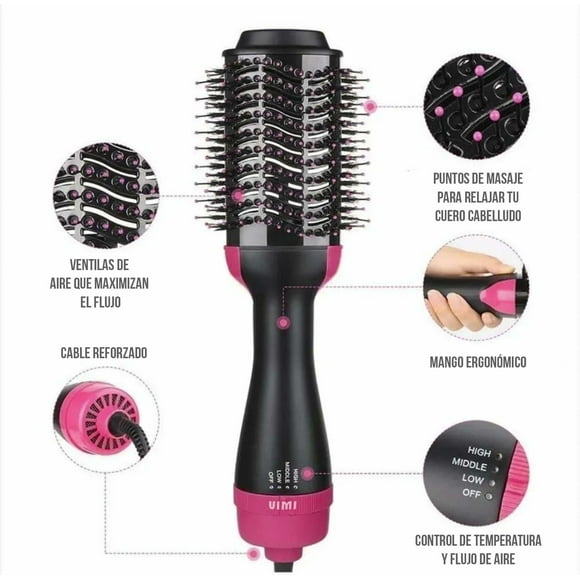 Cepillo Secador Electrico VIMI Para Cabello Rizos Definidos