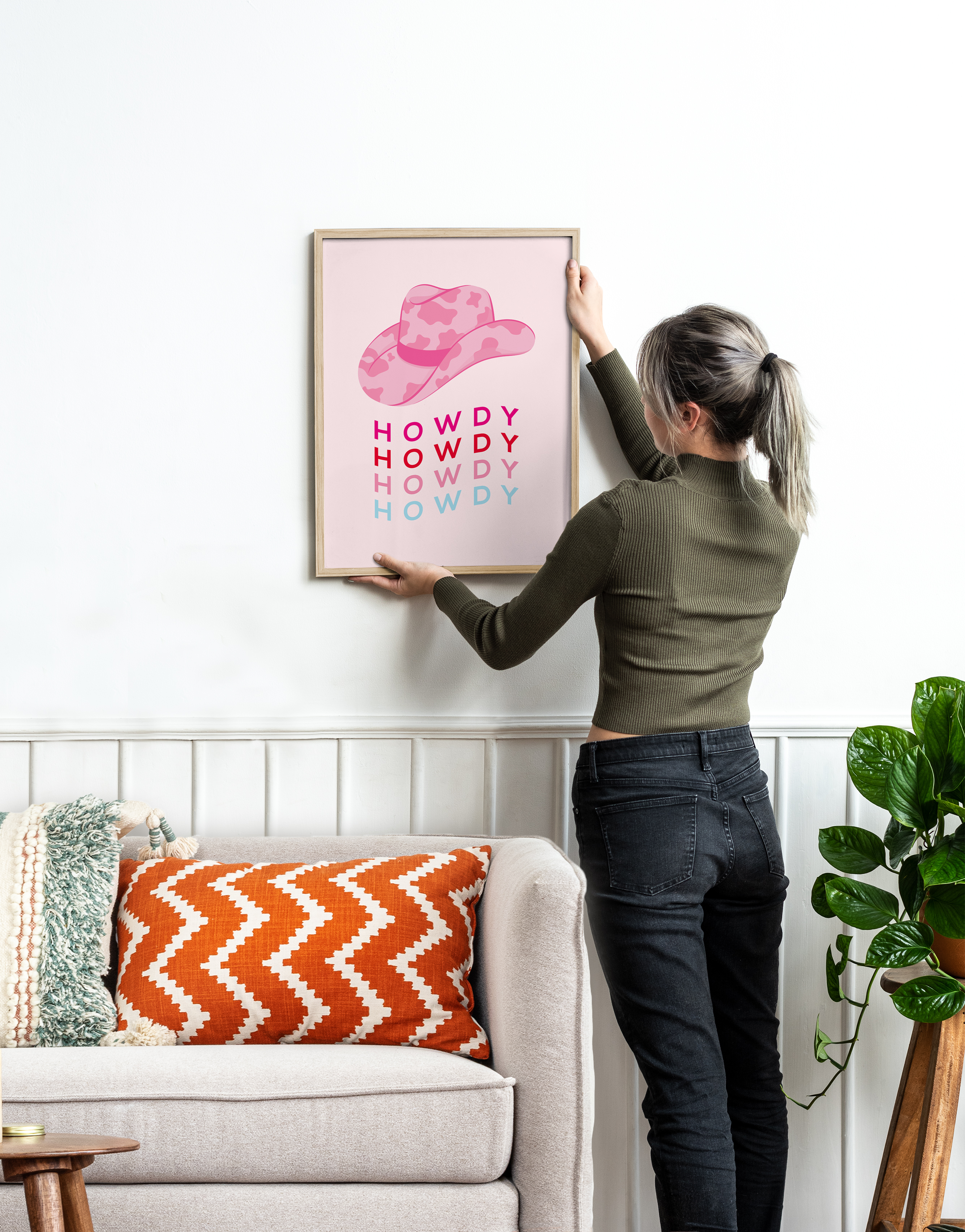 Haus and Hues Pink Posters Preppy Posters Pink Posters for Room Aesthetic  Preppy Paintings Dorm Wall Art for College 12" x 16"