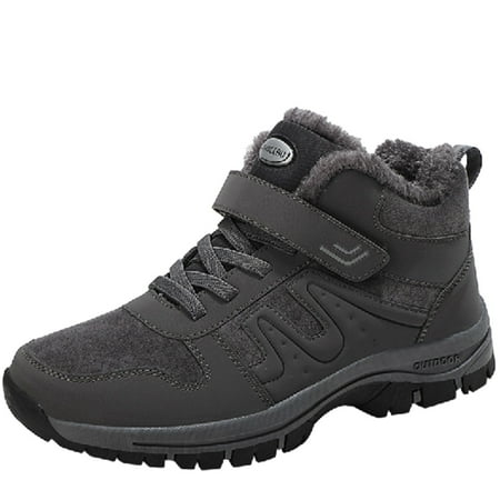 

Men Fashion Casual Walking Shoes Couple Models Men S Middle Aged And Elderly Hook Loop Plus Velvet Thickening Non Slip Wear Comfortable Cotton Shoes Warm Sports Cotton Shoes