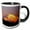 Black/White, variant on 3drose, Mt. Rainier Is Bathed in the Setting Sun, Mountain - Us48 Rdu0041 - Richard Duval, 11oz Two-tone Yellow Mug