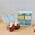 thumbnail image 6 of Transparent Seasoning Box, with Handle and Spoon, Storage Container Rack Set, Detachable, 4 Compartments, Food-grade Plastic, Space-saving, for Spices Seasonings, 6 of 6