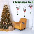 thumbnail image 2 of Decoraciones de campanas de Navidad, Recortes de conos de pino de estrella de metal Adornos colgantes Colgante de pared de árbol de Navidad Artesanía creativa para el hogar 1 pieza-madera-- oso de fresa Electrónica, 2 of 2
