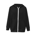 thumbnail image 6 of Tbopshirt Girls Hoodies Zip Up Long Sleeve Casual Hooded Jacket with Front Pocket for School Fall Outdoor Wear Jackets Tops Age: 5-15 Years, 6 of 8