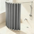 thumbnail image 5 of Washable Fabric Shower Curtain Liner - Hotel Quality Cloth Liner With Hooks, Machine Washable For Bathroom (Gray,180x180cm), 5 of 5