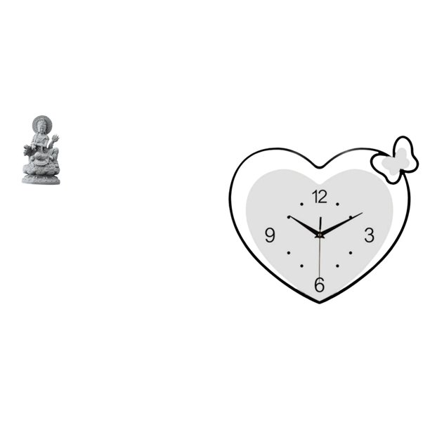Estatua De Guan Yin En Forma De Corazón, Figura De Kuanyin, Regalos De Feng Shui, Artesanías, Escultura De Buda Femenino, Reloj Acrílico Chino, Decoración, Diseño Creativo Decorativo,
