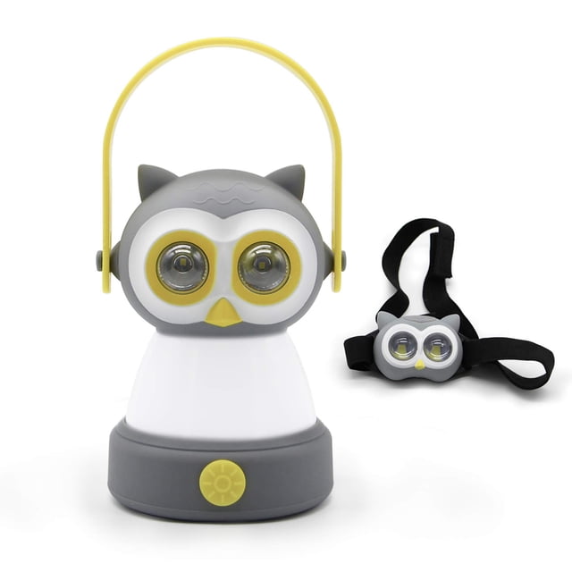 Set de Linterna de Camping y Linterna Frontal FANT.LUX para Niños Diseño Búho