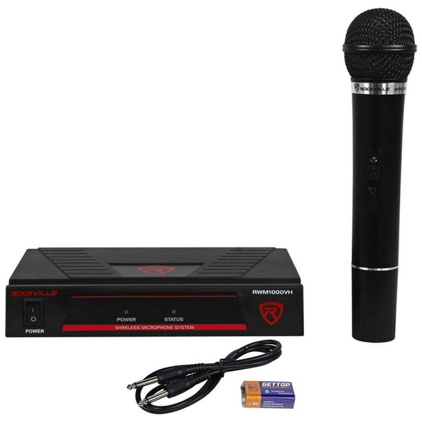 Rockville RWM1000VH VHF Wireless Single HandHeld Microphone Mic System