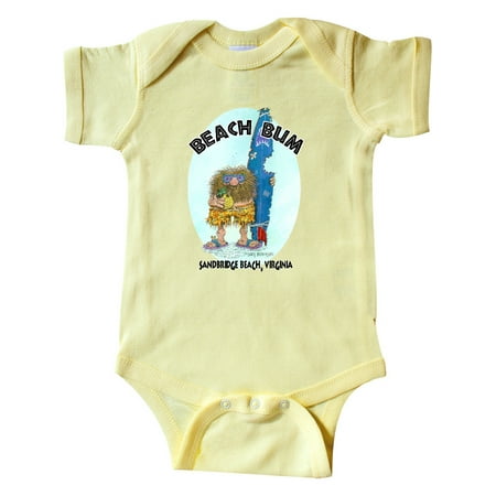 

Inktastic Beach Bum Sandbridge Beach Virginia Gift Baby Boy or Baby Girl Bodysuit