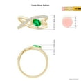 thumbnail image 4 of Angara Natural 0.35 Ct. Emerald with Diamond Solitaire Ring in 14K Yellow Gold for Women (Ring Size: 3.5), 4 of 9