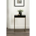 thumbnail image 2 of Kate and Laurel Karlsen Modern Wood and Metal Narrow Side Table, 16 x 8 x 24, Black and Antique Brass, Minimal Slim End Table for Use as Bedroom Nightstand or Accent Entryway or Living Room Decor, 2 of 9