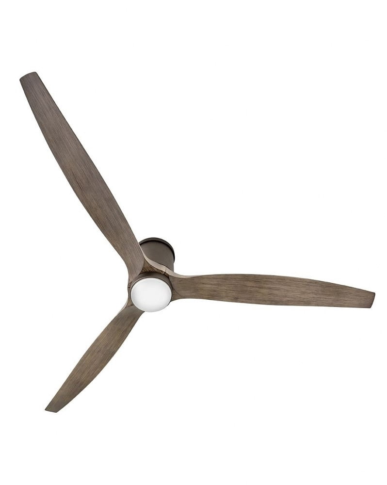 Hinkley Lighting - Hover Flush - 3 Blade Ceiling Fan with Light Kit In Modern