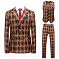 thumbnail image 2 of HBDesign Mens 3 Piece Double Breasted Suit Set, Blazer Vest Pants for Business Party, 2 of 6
