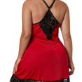 thumbnail image 3 of Ropa interior sexy tentadora Europa y América Pijamas sexys Camisón de talla grande Falda de tirantes sexy para mujer, 3 of 6