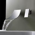 thumbnail image 2 of Grifo elegante en cascada, accesorio de baño montado en la pared con cuerpo de latón macizo resistente a la corrosión para una renovación lujosa del baño (disponible con agua fría y caliente), 2 of 5