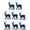 Blue, variant on NEXAVKPR Set of 8 Christmas Tree Reindeers Ornament Miniature Flocking Deer Pendant for Tabletop Stylish Hanging Home Decoration