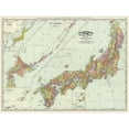 thumbnail image 3 of Rand McNally 24x19 Black Modern Framed Museum Art Print Titled - Japan - Rand McNally 1897, 3 of 5