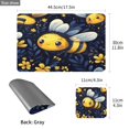 thumbnail image 4 of Wobogo Cute Cartoon Bumble Bee Pattern Placemats Coasters Set of 1 Heat-resistant Non-slip Easy to Clean Square Dinner Plate Mat, 4 of 8