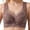 Brown, variant on Wireless Floral Lace V Neck Bra Wide Seamless Strap Full Coverage Support Everyday Elegant for Women
