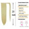 thumbnail image 4 of SAYFUT 20" Hairpiece Ponytail Extension Clip in Wrap around Long Straight Ombre Ponytail Hair Extensions Hairpieces, Sandy blonde mix bleach blonde, 4 of 8