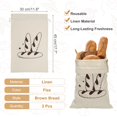 thumbnail image 2 of Uxcell 2 Pack Reusable Bread Bags, 17.7 x 11.8" Linen Bread Storage for Homemade Sourdough Beeswax Food Drawstring Closure, Brown Bread, 2 of 6