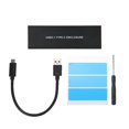 thumbnail image 3 of External SSD Enclosure, Hard Drive Enclosure, USB3.1 TO M.2 KEY-M Plug And Play Drive-free For Supports Most NVME M2.SSD, 3 of 8