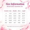 thumbnail image 2 of Womens Pink Ribbon Breast Cancer Awareness T-Shirt Angel Wings Pink Ribbon Floral Print Short Sleeve Tops Casual Breast Cancer Graphic Crew Neck Tee, 2 of 3