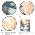 thumbnail image 3 of Designart "Colored Mountains And River I" Landscape Mountains River Wall Art For Bathroom, 3 of 5